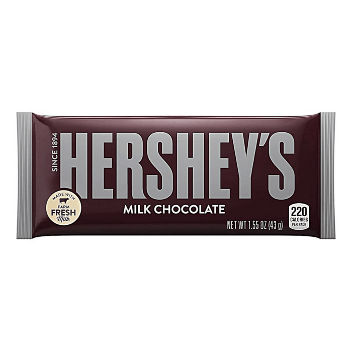 HERSHEYS Bar Milk Choc 43g