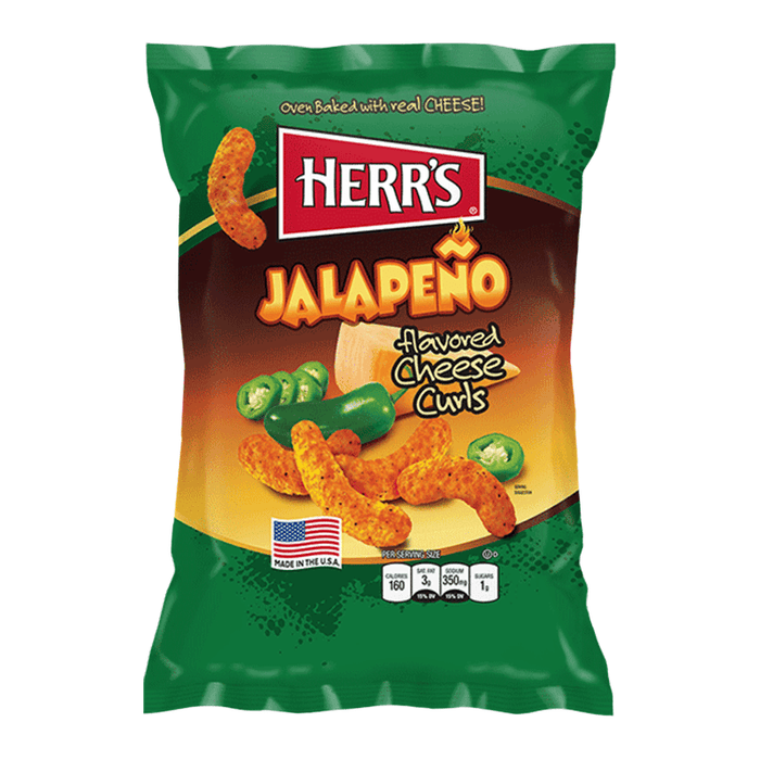 HERRS - Cheese Curls Jalapeno 28g - The Pantry SA