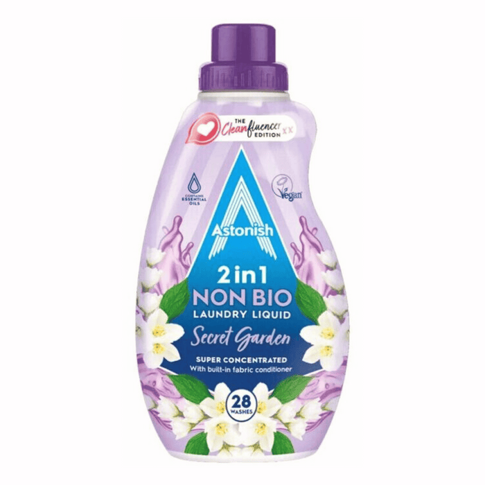 ASTONISH - 2 in 1 Non Bio Laundry liquid Secret Garden 840ml