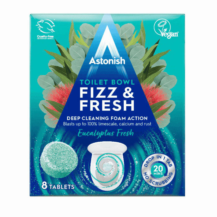 ASTONISH - Toilet Bowl Fizz & Fresh Eucalyptus Tabs 8s