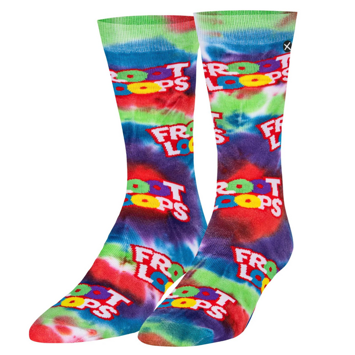 ODD SOX -  Mens Crew Froot Loops Tie Dye