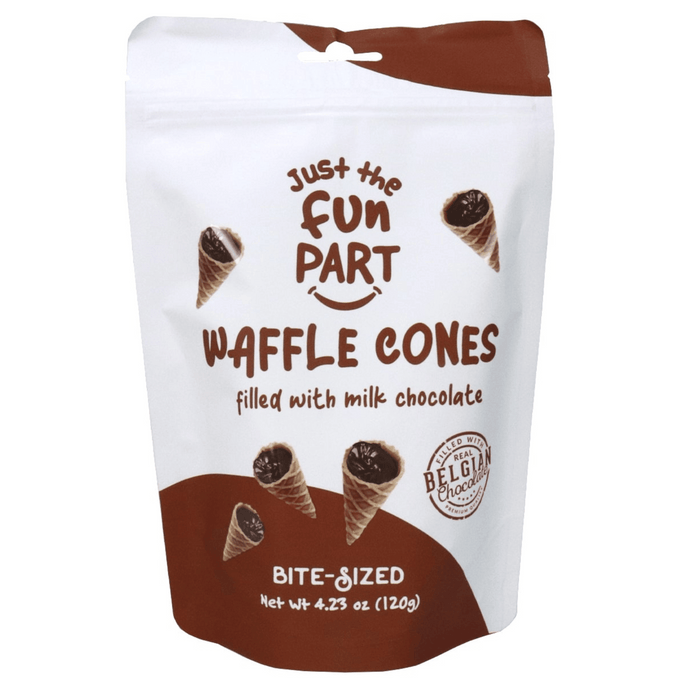 Just The Fun Part Waffle Cones - Milk Choc 120g