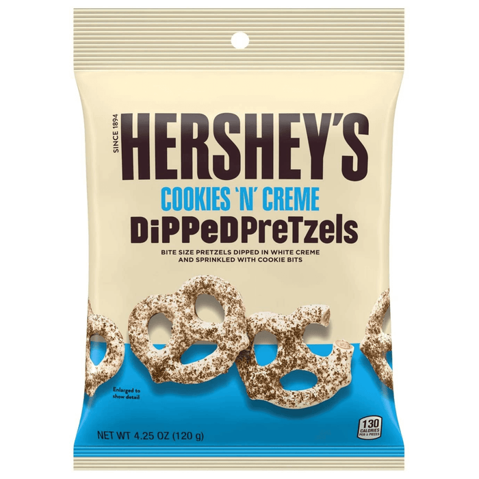 HERSHEY'S Cookies 'N' Creme Dipped Pretzels 120g