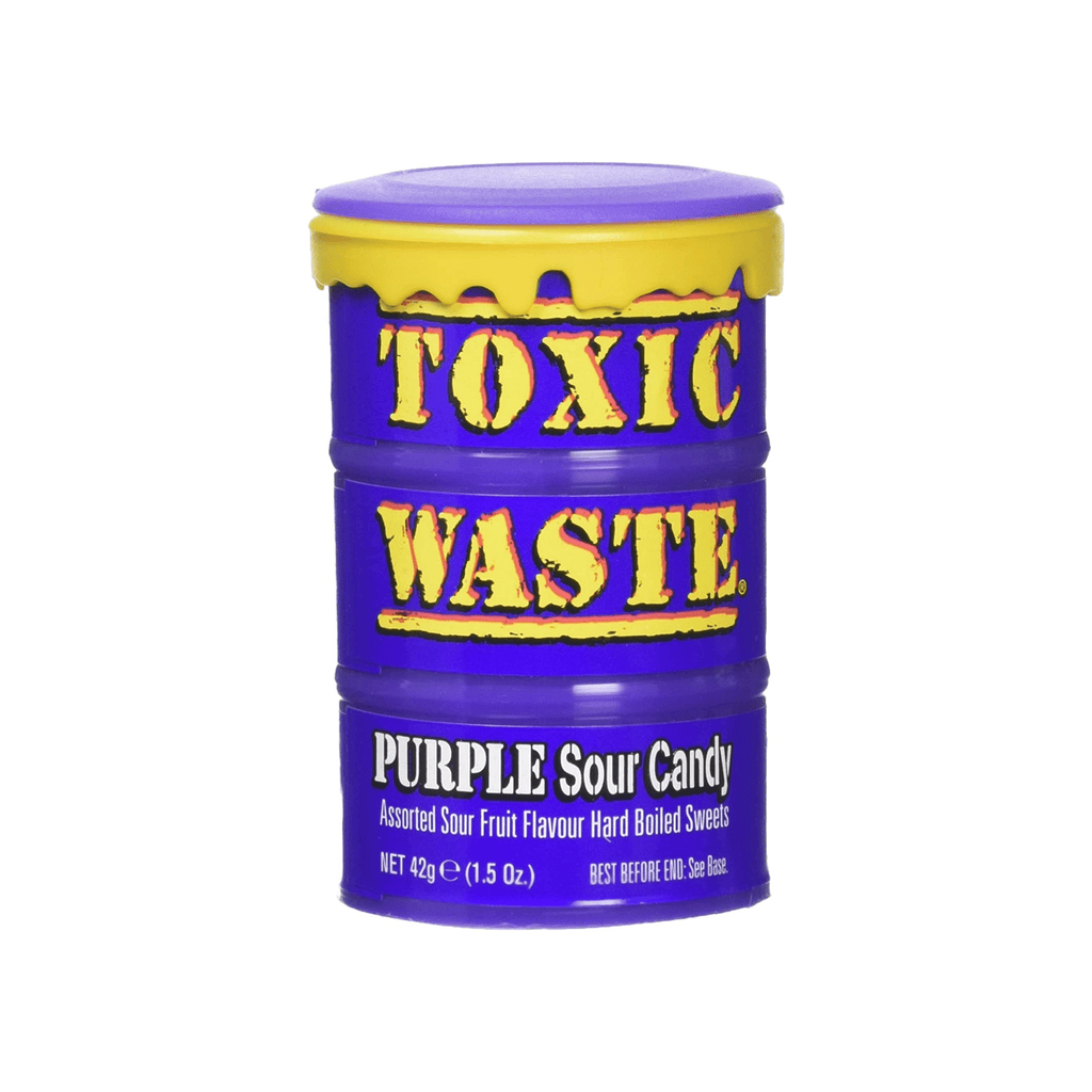 Toxic Waste Purple Drum Extreme Sour Candy (42 g) - Tasty America- American  Candy, Snacks, Food & Soda Online