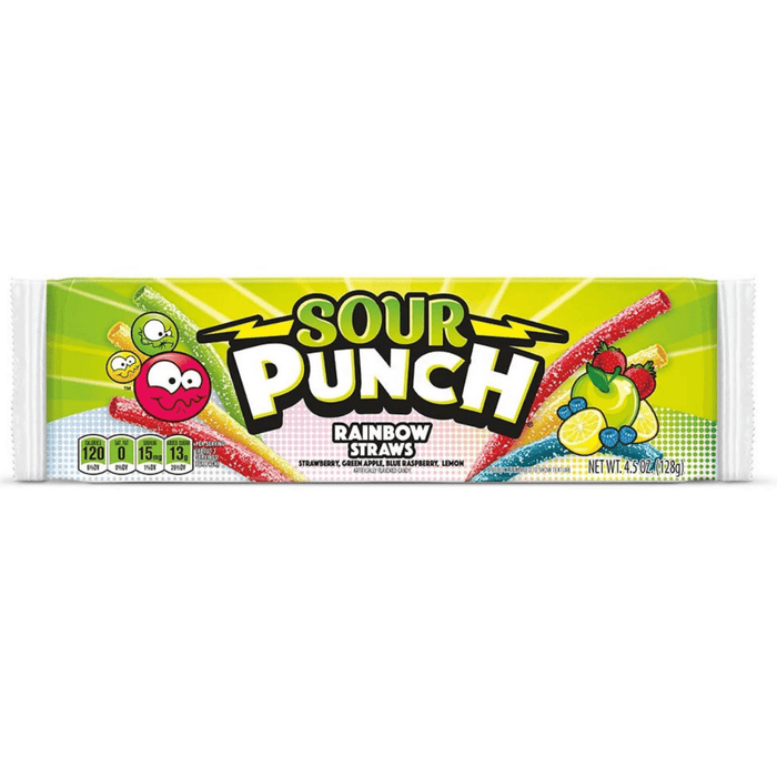 Sour Punch Rainbow Straw 128g
